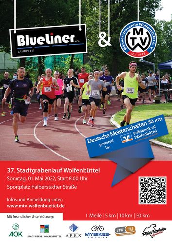 Deutschen Meisterschaften über 50 km im Rahmen des 37. Stadtgrabenlauf Wolfenbüttel 2022