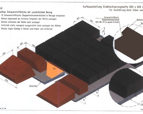 Neuwertige Stabhochsprungmatte günstig anzugeben